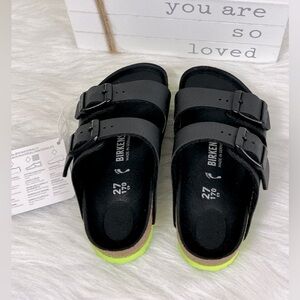 Birkenstock Arizona Kids Sandals Kids 1022369 Desert soil Black Lime Size 27